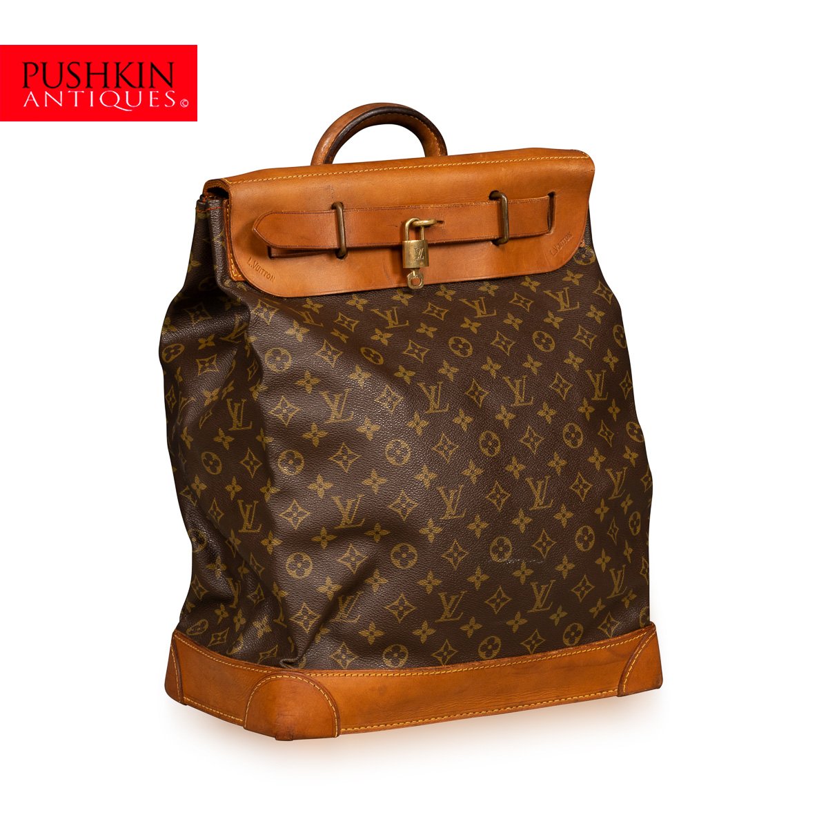 PUSHKIN'S - A 20thC LOUIS VUITTON STEAMER BAG IN MONOGRAM CANVAS, MADE IN FRANCE 2 - 1.jpg