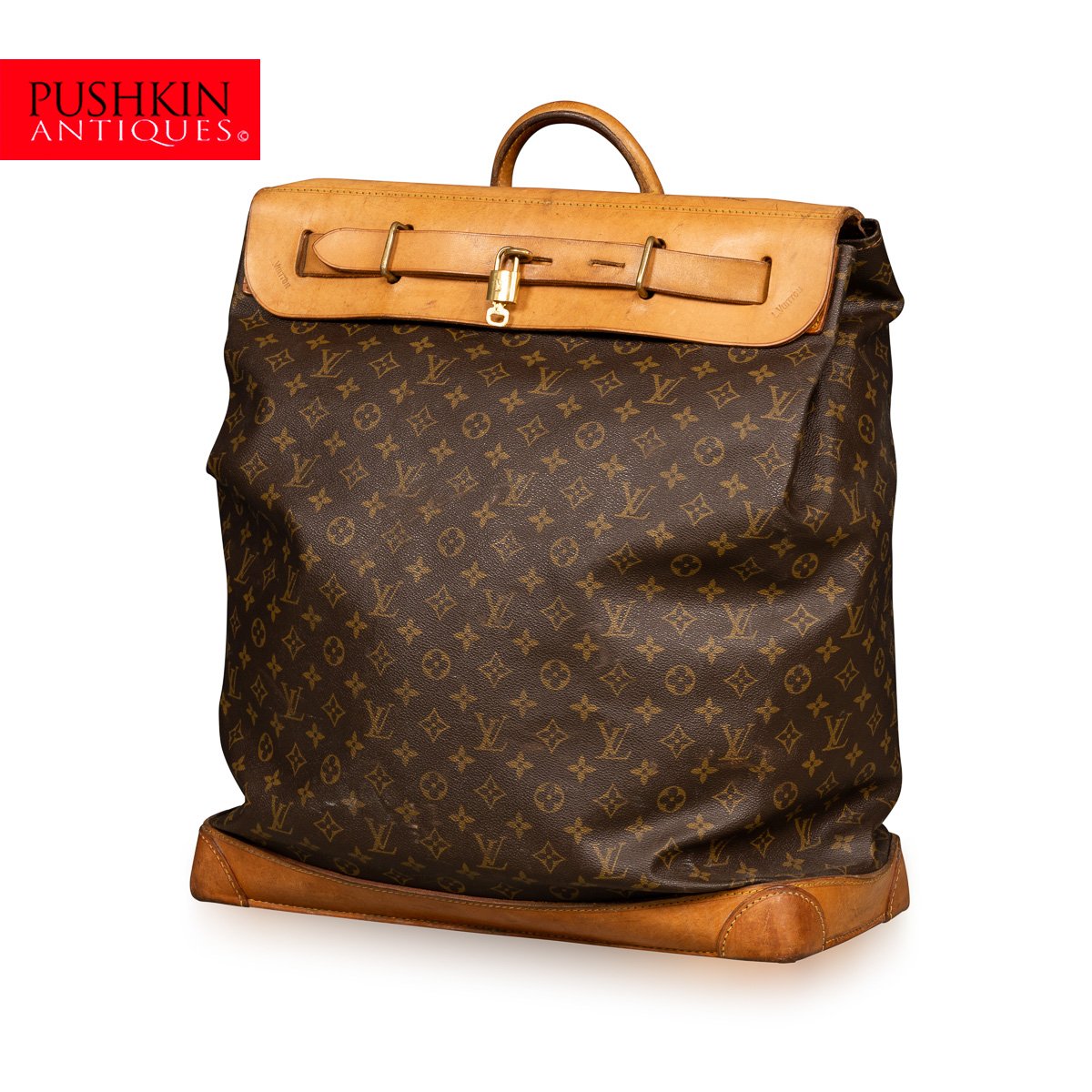 PUSHKIN'S - A 20thC LOUIS VUITTON STEAMER BAG IN MONOGRAM CANVAS, MADE IN FRANCE 3 - 1.jpg