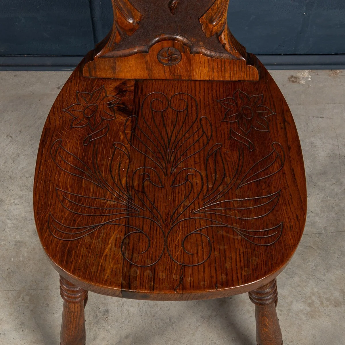 PUSHKIN'S - ANTIQUE 19thC TIMBER HALL CHAIR, OAK FROM HMS FOUDROYANT, LORD NELSON'S FLAGSHIP - 7.jpg