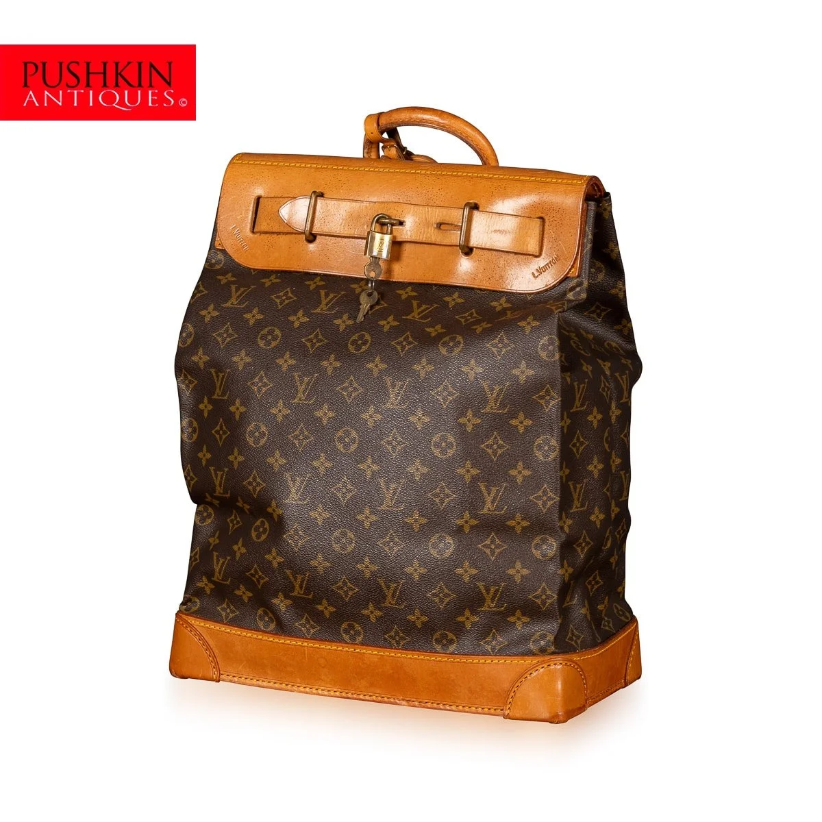 PUSHKIN'S - A 20thC LOUIS VUITTON STEAMER BAG IN MONOGRAM CANVAS, MADE IN FRANCE - 1.jpg