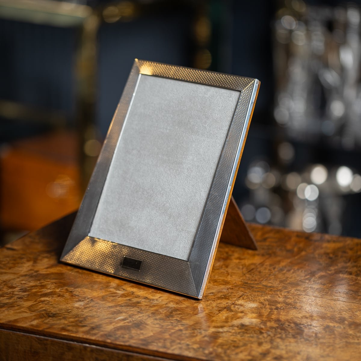 PUSHKIN'S - ART DECO 20thC ENGLISH SOLID SILVER PHOTO FRAME, BIRMINGHAM c.1930 - 2.jpg