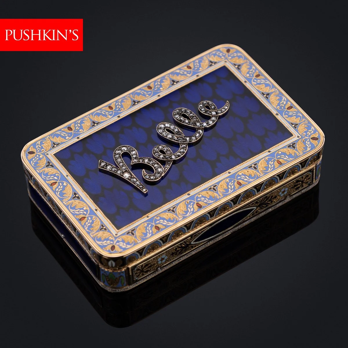 PUSHKINS.COM - A10682 - ANTIQUE 19thC SWISS 18k GOLD & ENAMEL MUSICAL SNUFF BOX - 2.jpg