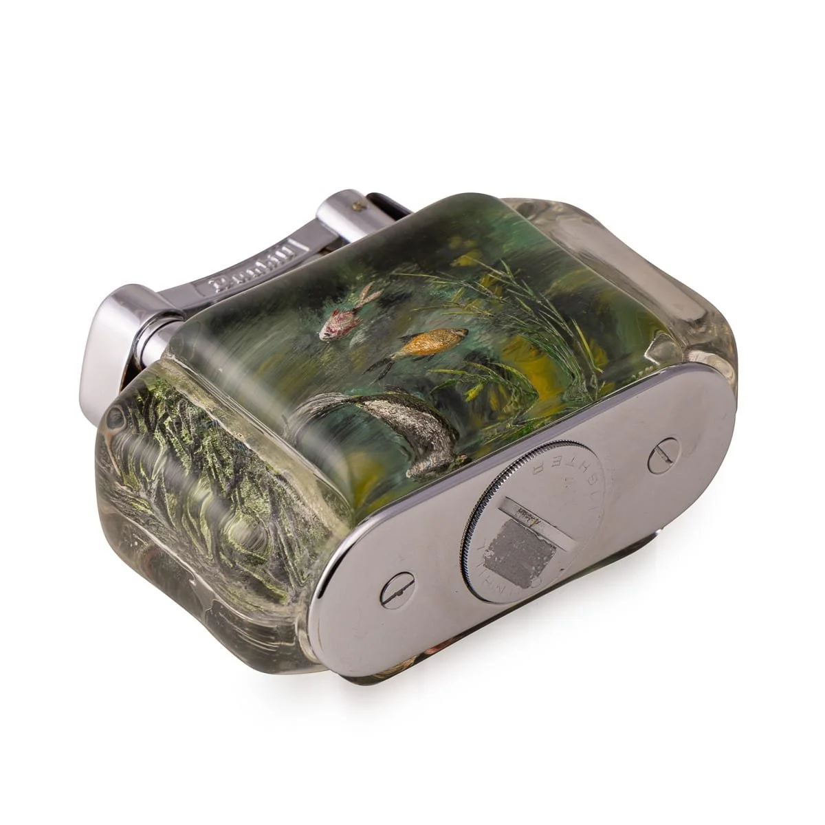 PUSHKINS.COM - D11818 - VINTAGE 20thC DUNHILL TROPICAL 'AQUARIUM' TABLE LIGHTER c.1950 - 08.jpg