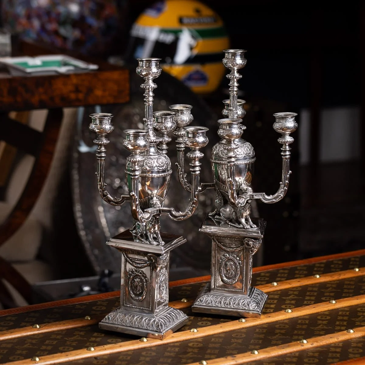 PUSHKINS.COM - J12120 - ANTIQUE 19thC GERMAN HANAU PAIR OF SOLID SILVER CANDELABRAS - 03.jpg