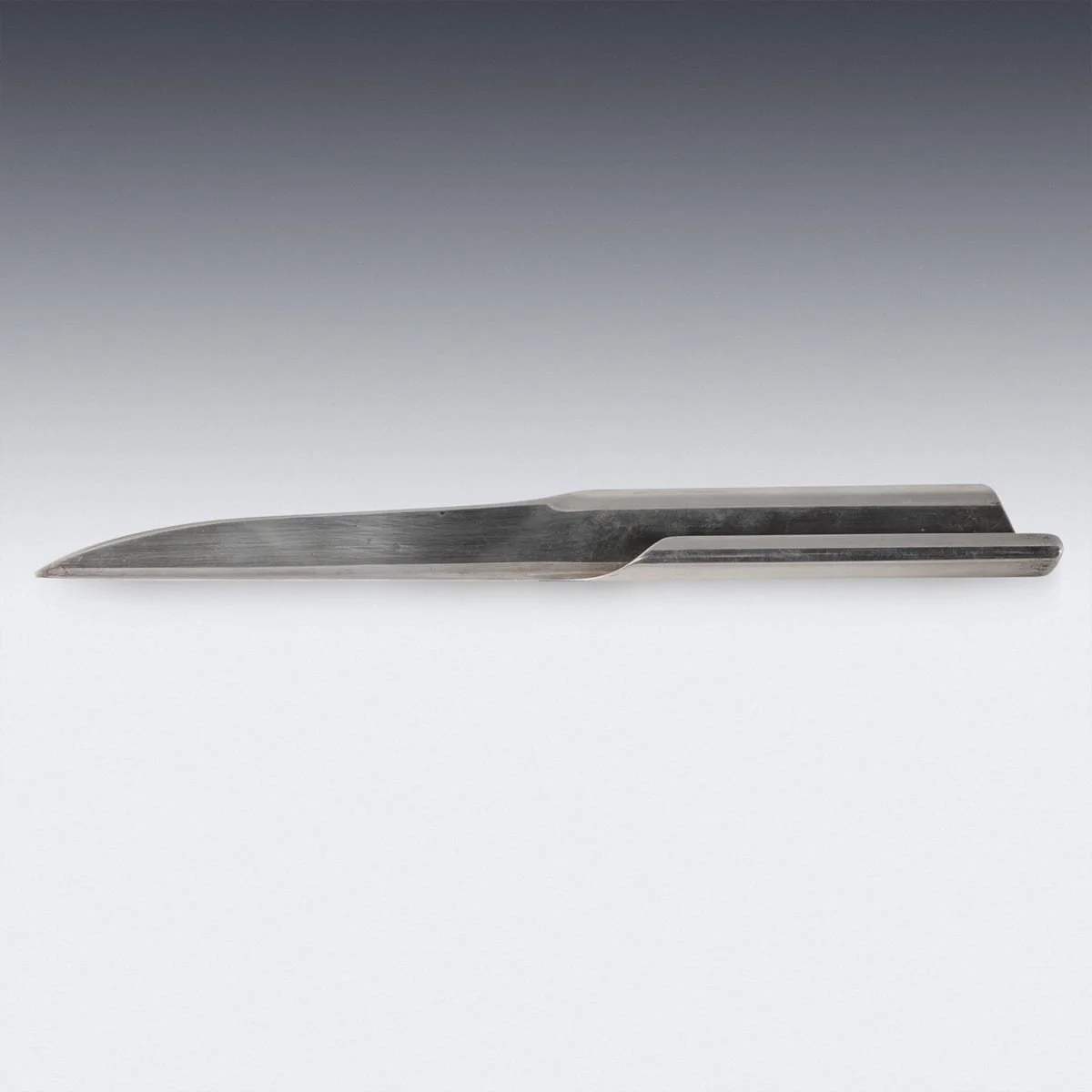 PUSHKINS.COM - B12246d - VINTAGE 20thC ITALIAN SOLID SILVER LETTER OPENER : PAPER KNIFE BY BULGARI c.1970 - 3.jpg