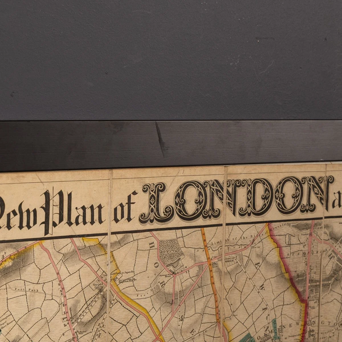 PUSHKINS.COM - Z12094 - ANTIQUE 19thC ENGLISH FRAMED CRUCHLEYS NEW PLAN OF LONDON MAP c.1834 - 30.jpg