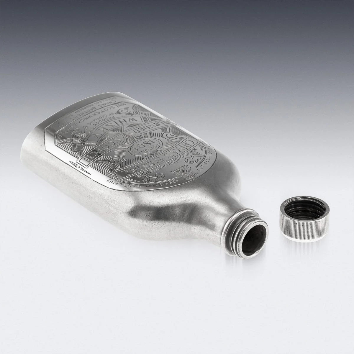 PUSHKINS.COM - J11515 - MODERN 20thC NOVELTY SOLID SILVER CHIVAS REGAL WHISKY BOTTLE - 09.jpg