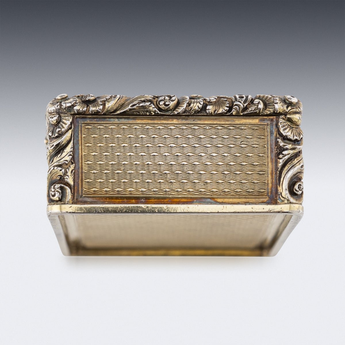 PUSHKIN'S - ANTIQUE 19thC REGENCY SOLID SILVER LARGE SNUFF BOX, LONDON c.1831 - 6.jpg