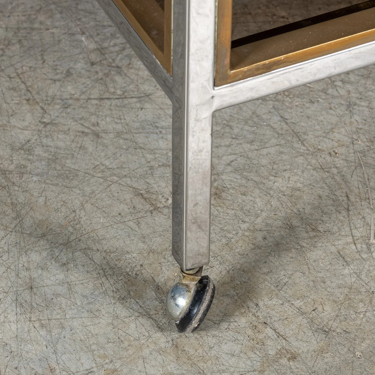 PUSHKINS.COM - B11469 - 20thC BRASS & CHROME DRINKS TROLLEY BY BELGO CHROM, BELGIUM c.1980 - 19.jpg
