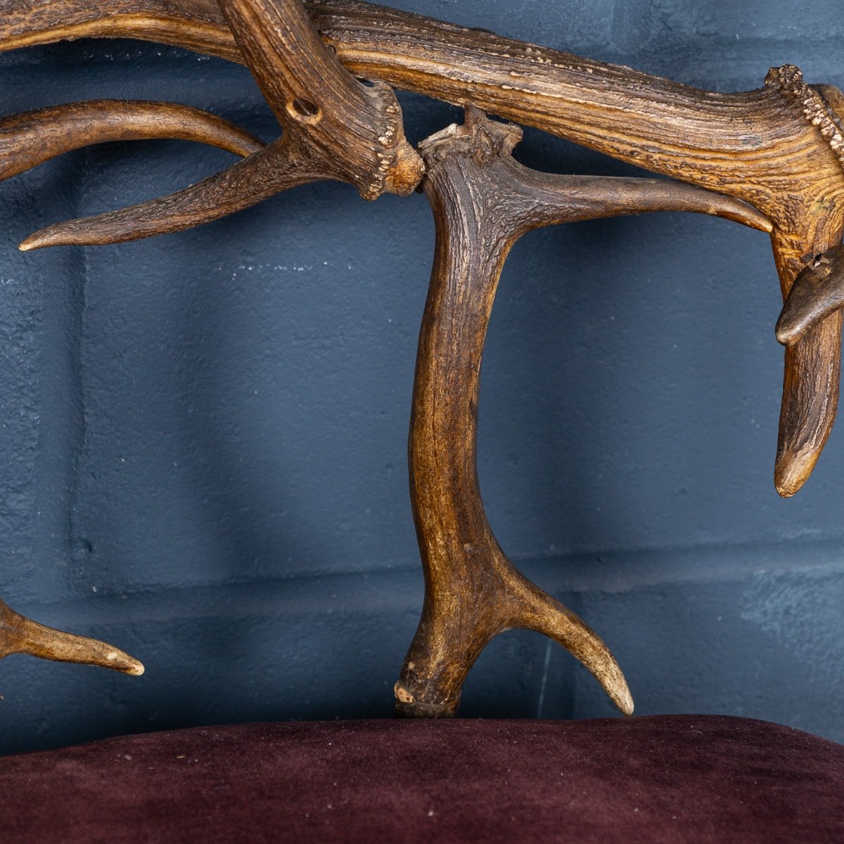 PUSHKIN'S - ANTIQUE 19thC BLACK FOREST ANTLER HORN SOFA, SWISS:GERMAN c.1890 - 19.jpg