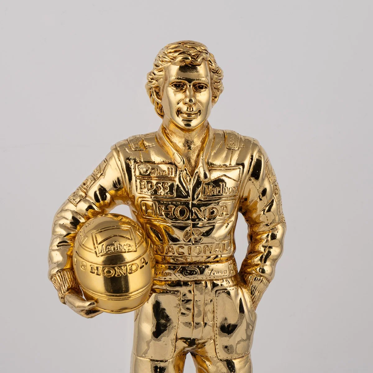 PUSHKINS.COM - C11908 - 21stC AYRTON SENNA 24K GOLD PLATED SOLID SILVER F1 TROPHY STATUE c.2014 - 16.jpg