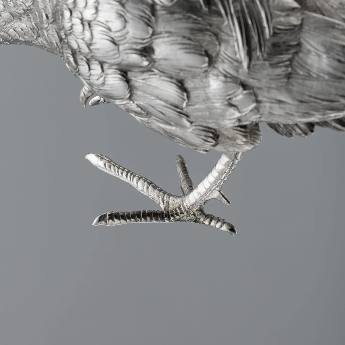 PUSHKINS.COM - A00126 - ANTIQUE 20thC GERMAN SOLID SILVER PAIR OF PHEASANT STATUES, HANAU c.1920 - 33.jpg