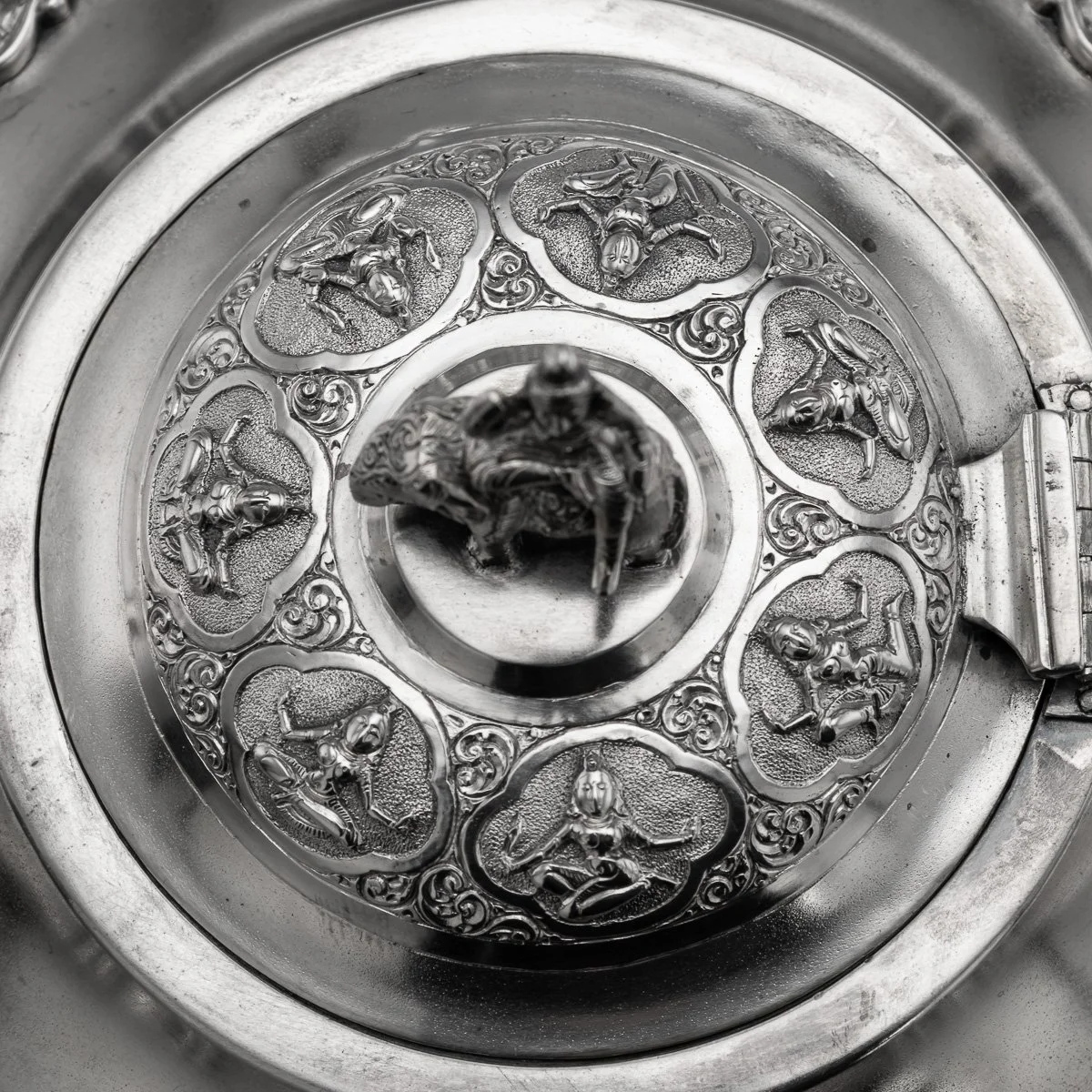 PUSHKINS.COM - C11912 - ANTIQUE 19thC INDIAN SOLID SILVER THREE PIECE TEA SET, BANGALORE c.1890 - 20.jpg