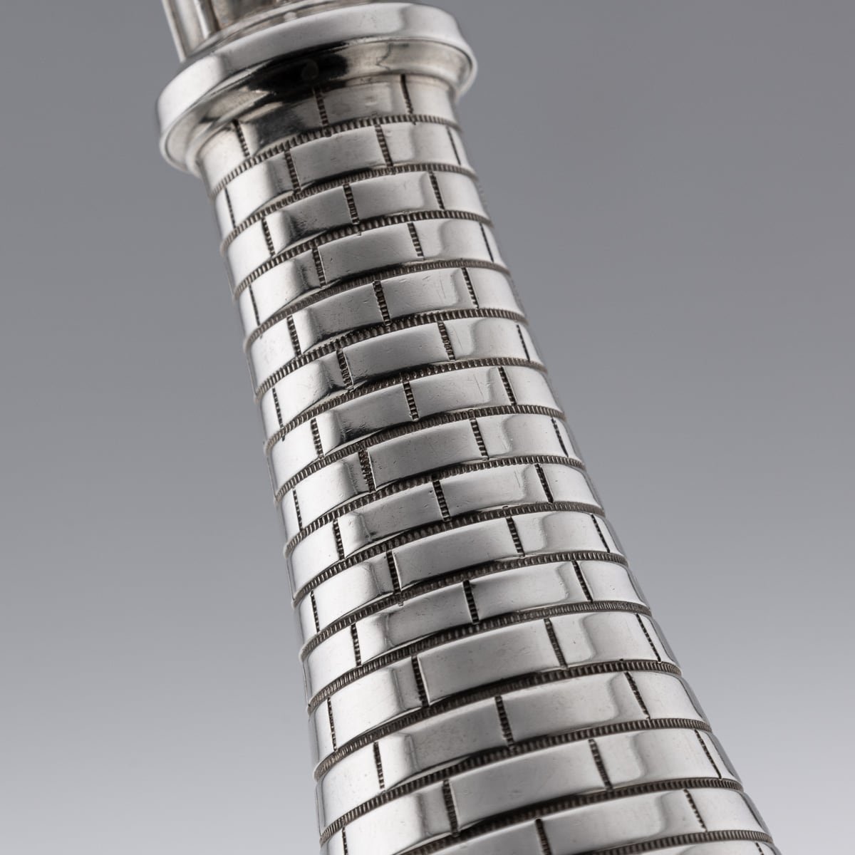PUSHKIN'S - AMERICAN 20thC NOVELTY PAIR OF SOLID SILVER LIGHTHOUSE SALTS, GORHAM c.1900 - 16.jpg