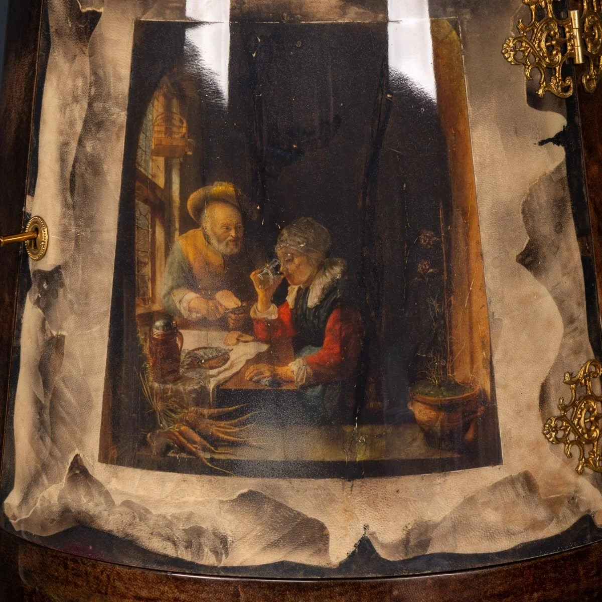 PUSHKINS.COM - B11864 - VINTAGE 20thC ITALIAN ILLUMINATING LACQUERED PARCHMENT BAR CABINET BY ALDO TURA - 27.jpg