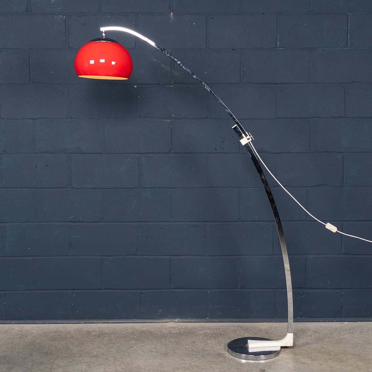 PUSHKINS.COM - B12011 - VINTAGE 20thC ITALIAN CHROME ARC FLOOR LAMP BY HARVEY GUZZINI c.1970 - 05.jpg