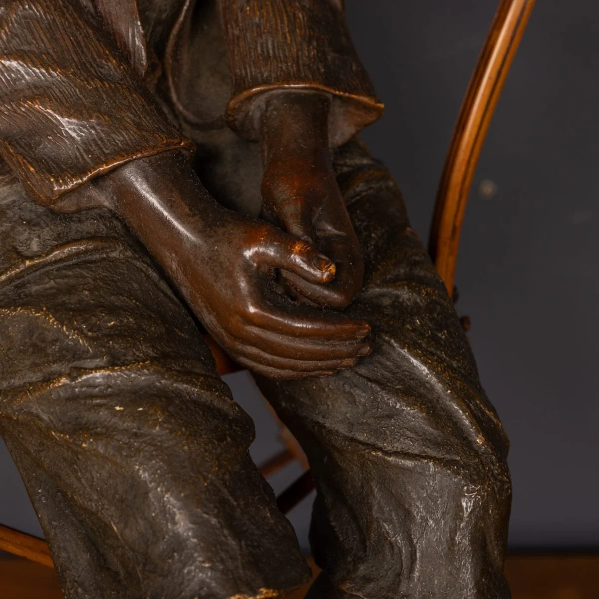 PUSHKINS.COM - Z12427 - ANTIQUE 20thC AUSTRIAN TERACOTTA FRIEDRICH GOLDSCHEIDER FIGURE IN A CHAIR c.1900 - 18.jpg