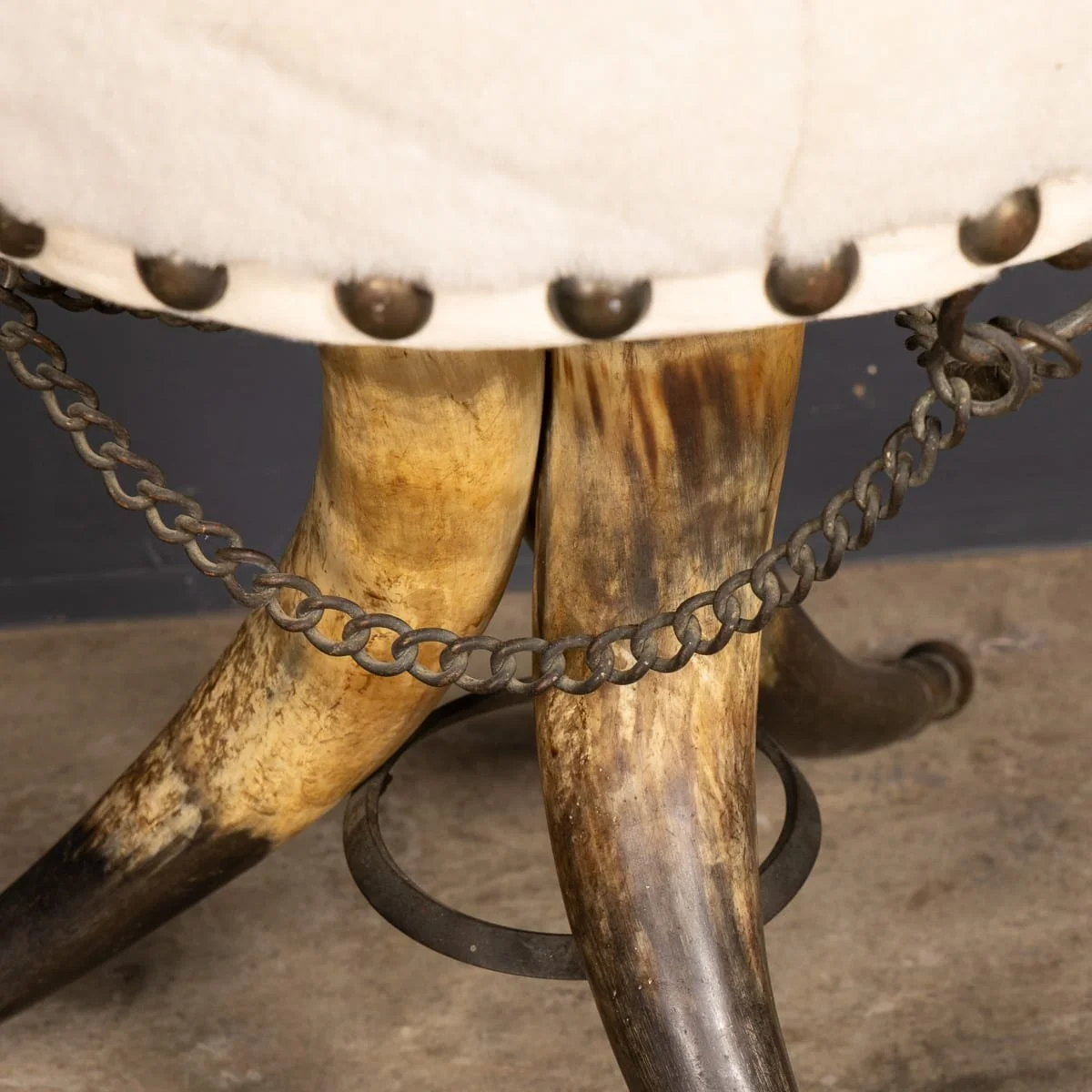 PUSHKINS.COM - Z12102 - ANTIQUE 19thC VICTORIAN COW HORN STOOL c.1890 - 12.jpg