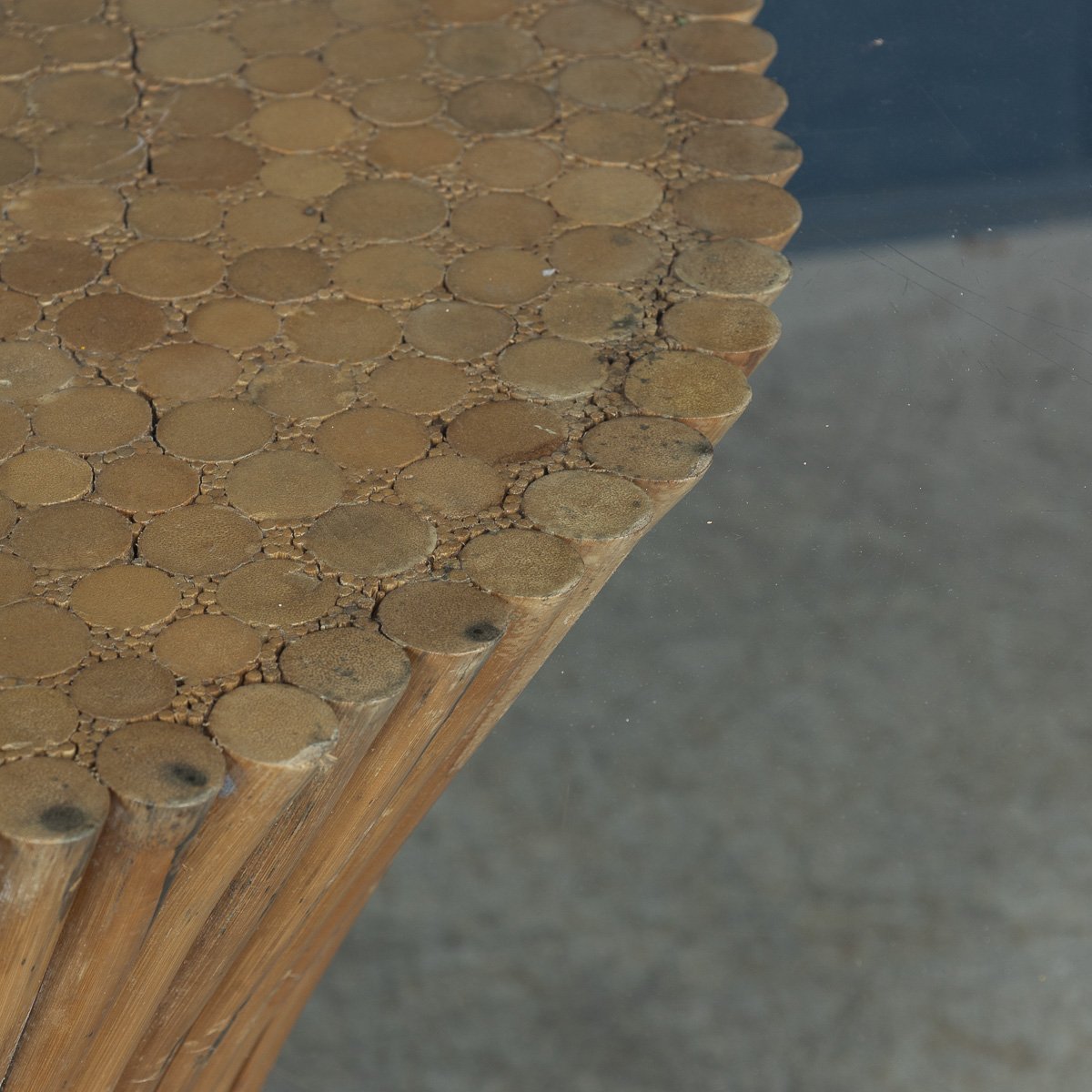 PUSHKINS.COM - B11414 - STYLISH 20thC %22SHEAF OF WHEAT%22 DINING TABLE BY MCGUIRE c.1970 - 14.jpg