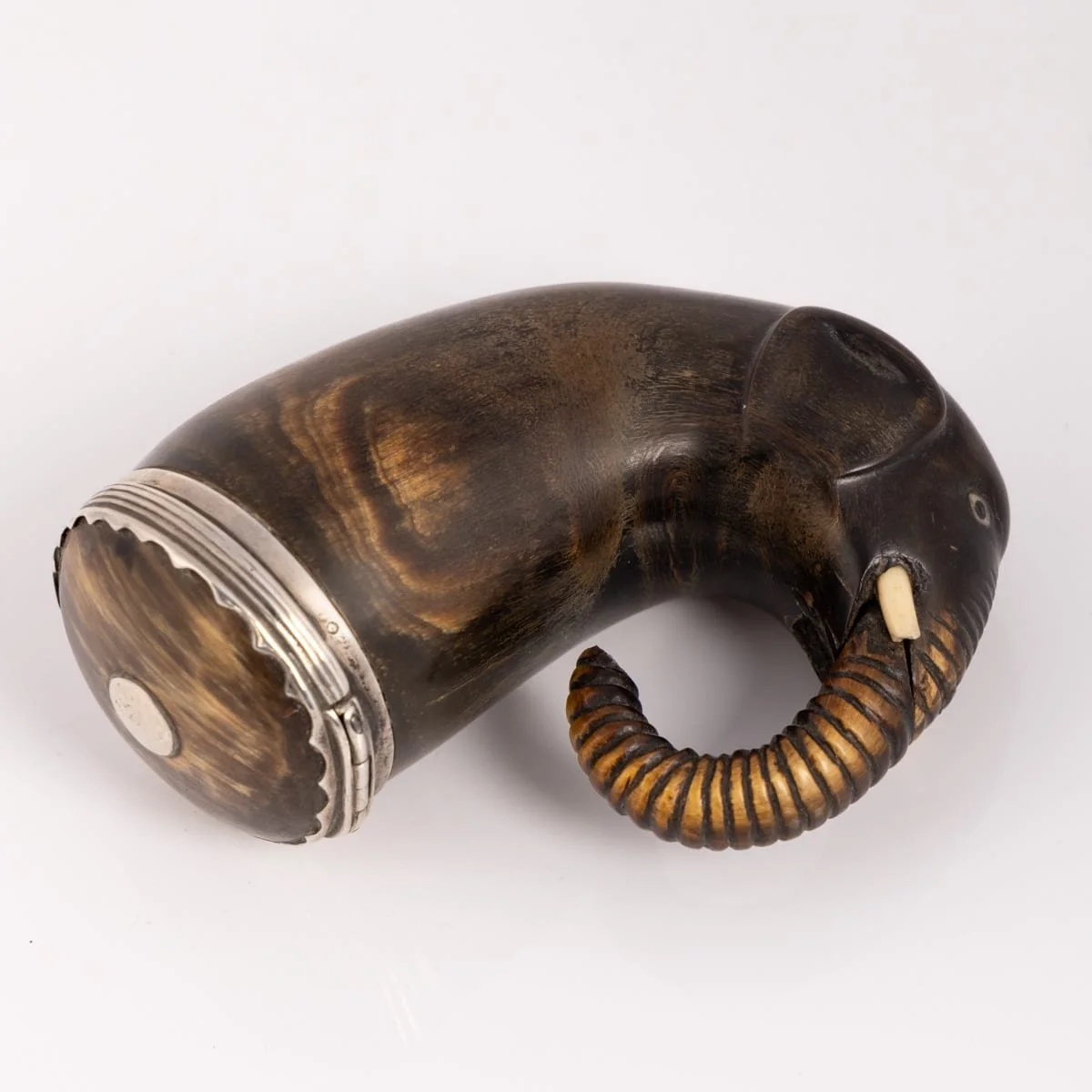 PUSHKINS.COM - B12241d - ANTIQUE 19thC COLLECTION OF EIGHT RARE HORN SCOTTISH SILVER MOUNTED SNUFF MULLS - 19.jpg