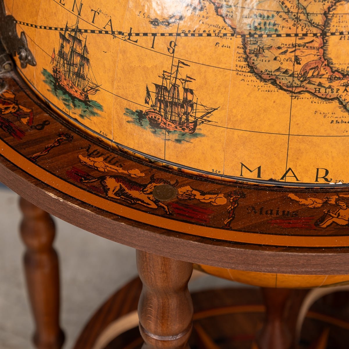 PUSHKIN'S - 20thC FRENCH GLOBE DRINKS TROLLEY c.1970 - 61.jpg