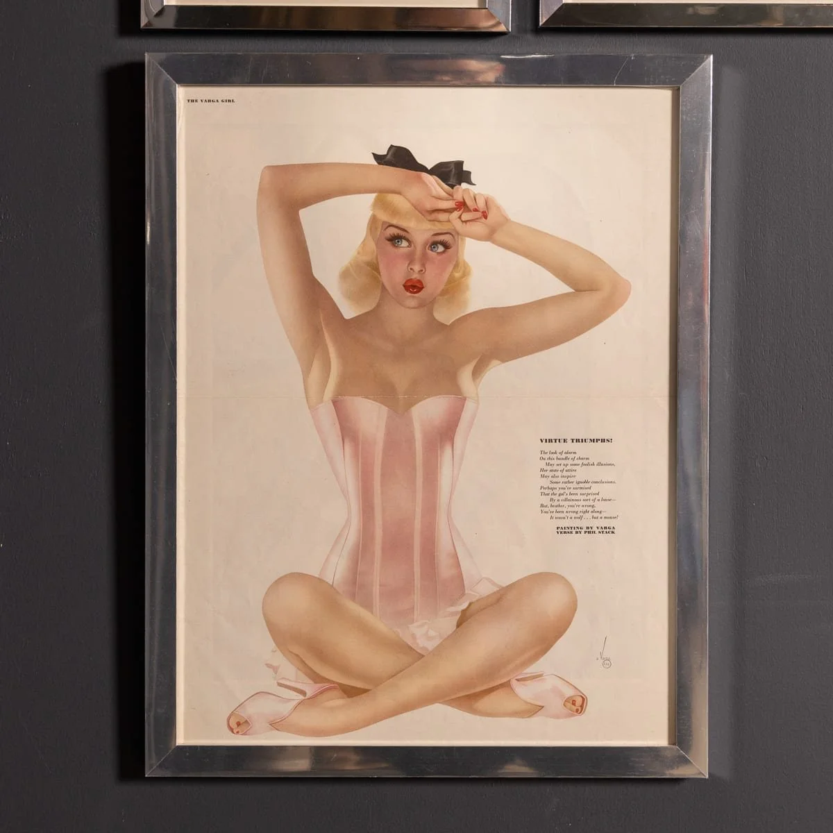 PUSHKINS.COM - Z12091 - VINTAGE 20thC AMERICAN FRAMED VARGA GIRLS CALENDAR c.1946 - 26.jpg