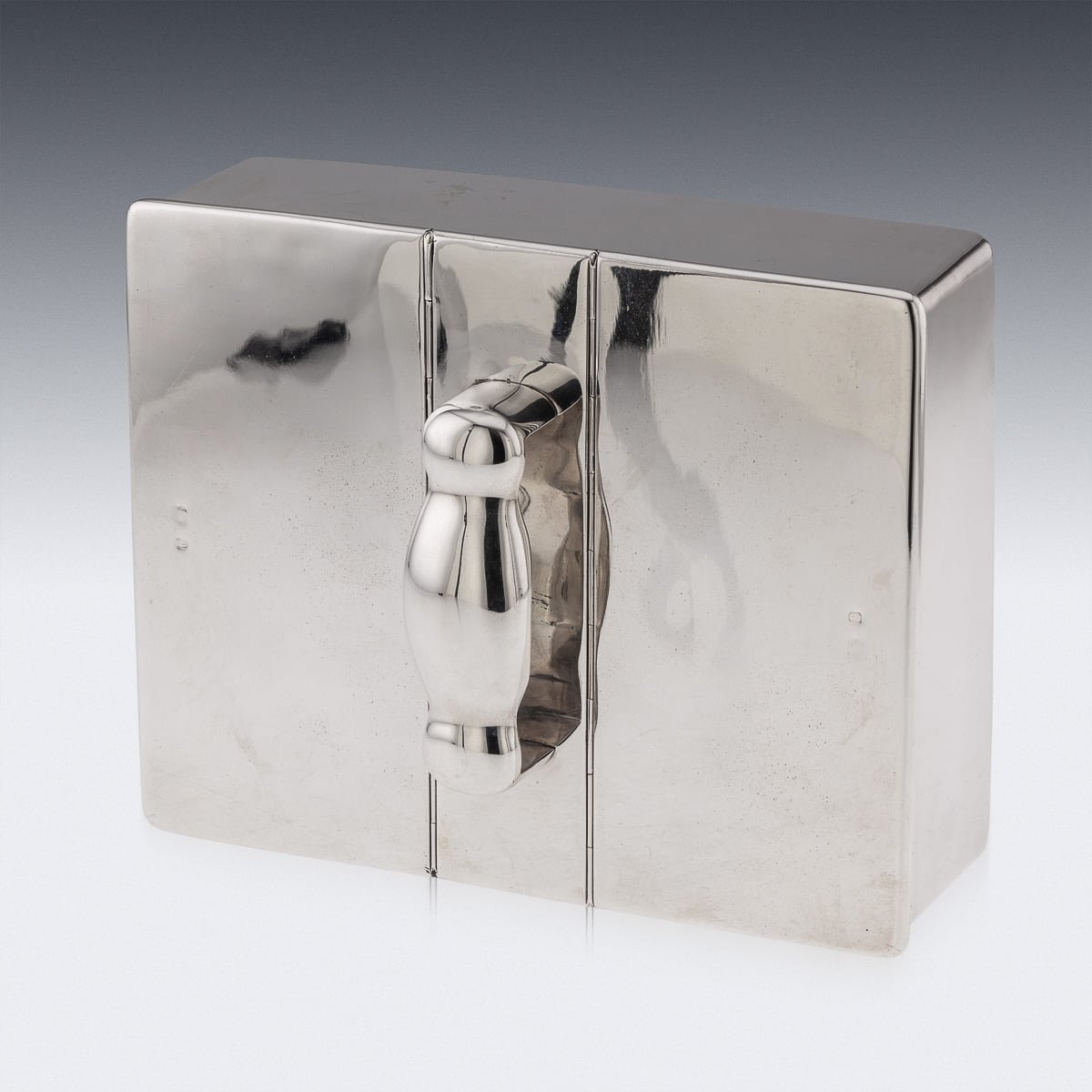 PUSHKIN'S - ANTIQUE 19thC VICTORIAN SOLID SILVER CIGAR BOX c.1890 - 10.jpg