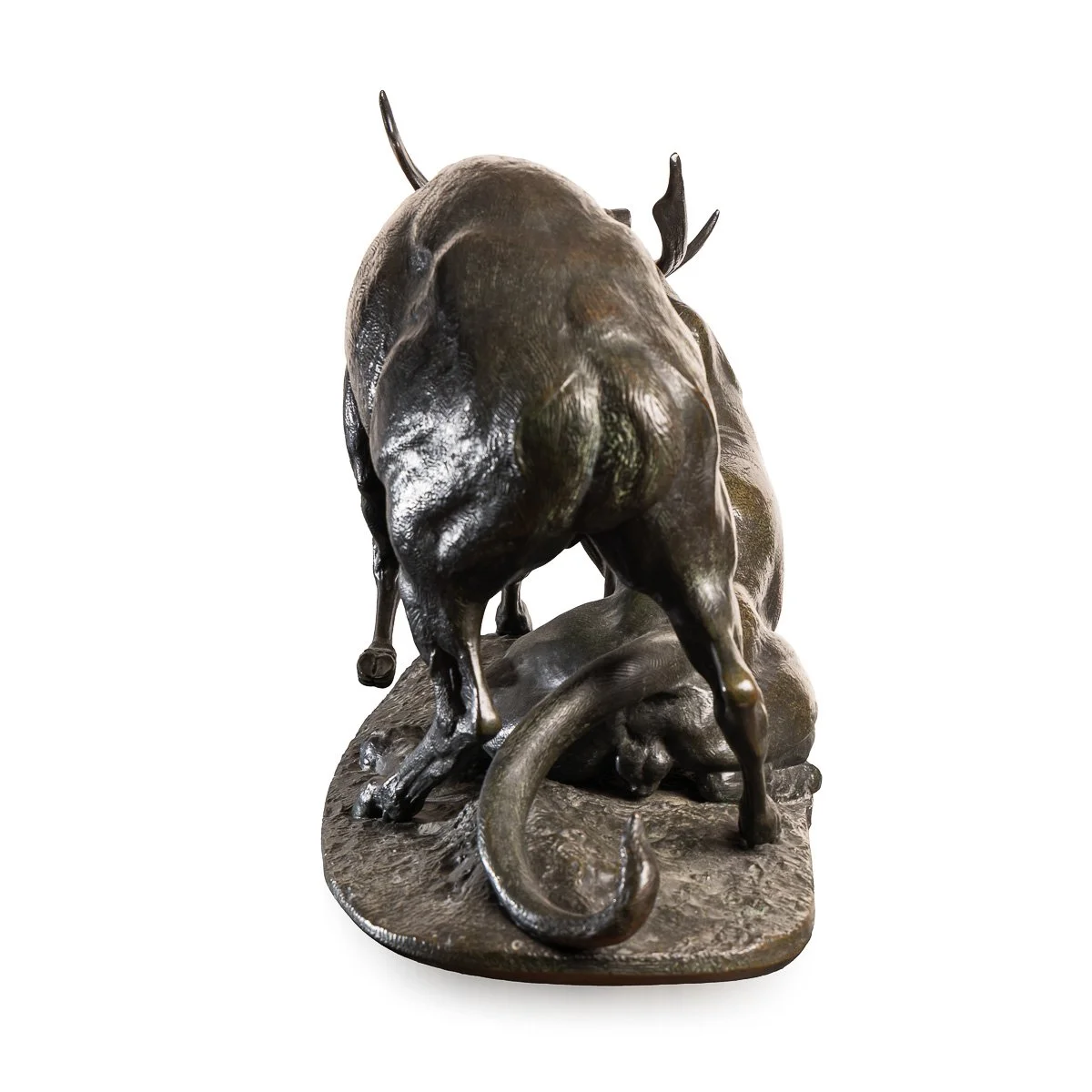 PUSHKINS.COM - A00101 - FRENCH BRONZE PANTHER & STAG HUNTING SCENE, ANTOINE-LOUIS BARYE (1796-1875) - 08.jpg
