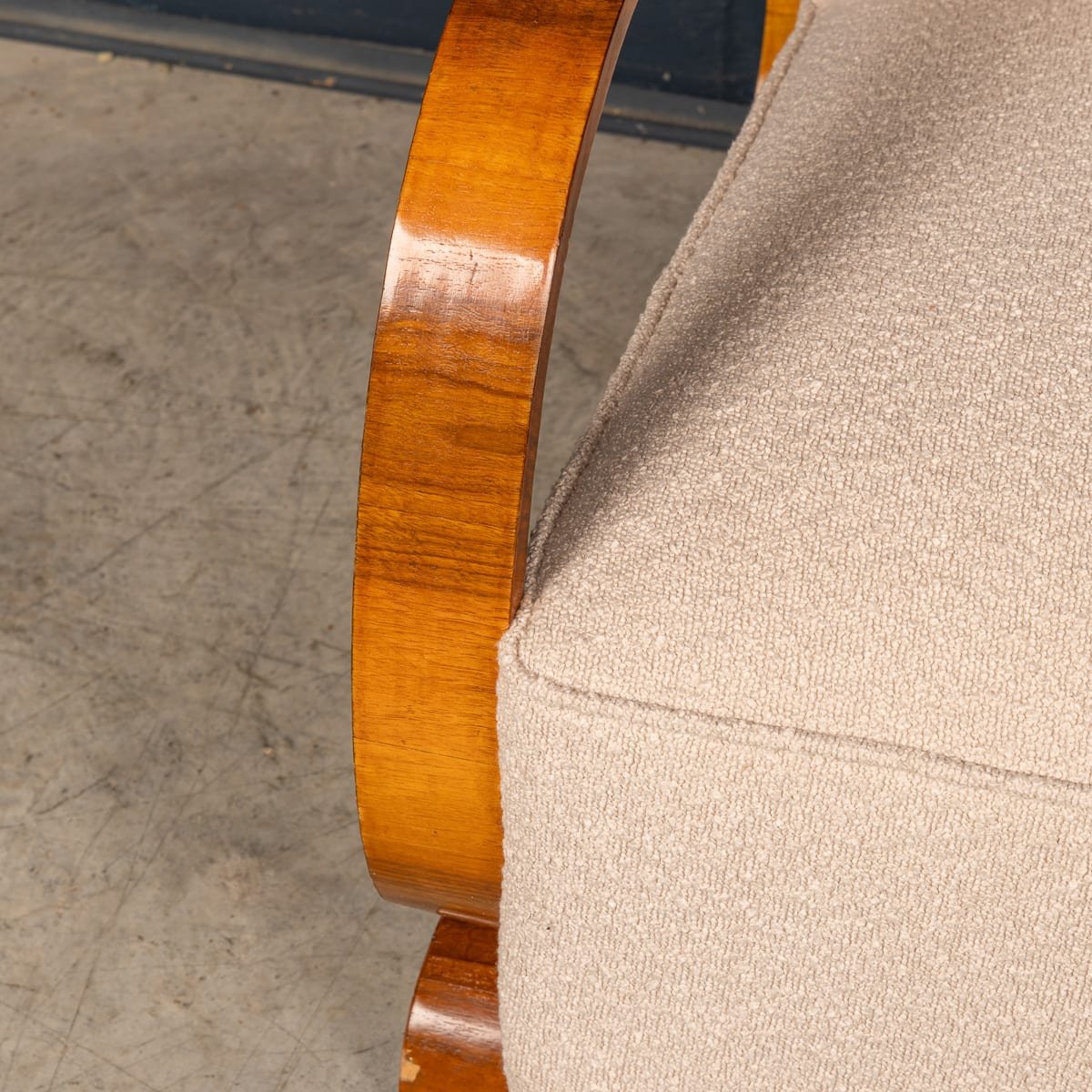 PUSHKINS.COM - B11845 - VINTAGE 20thC AUSTRIAN PAIR OF ART DECO LOUNGE CHAIRS IN WALNUT & FABRIC c.1930 - 10.jpg