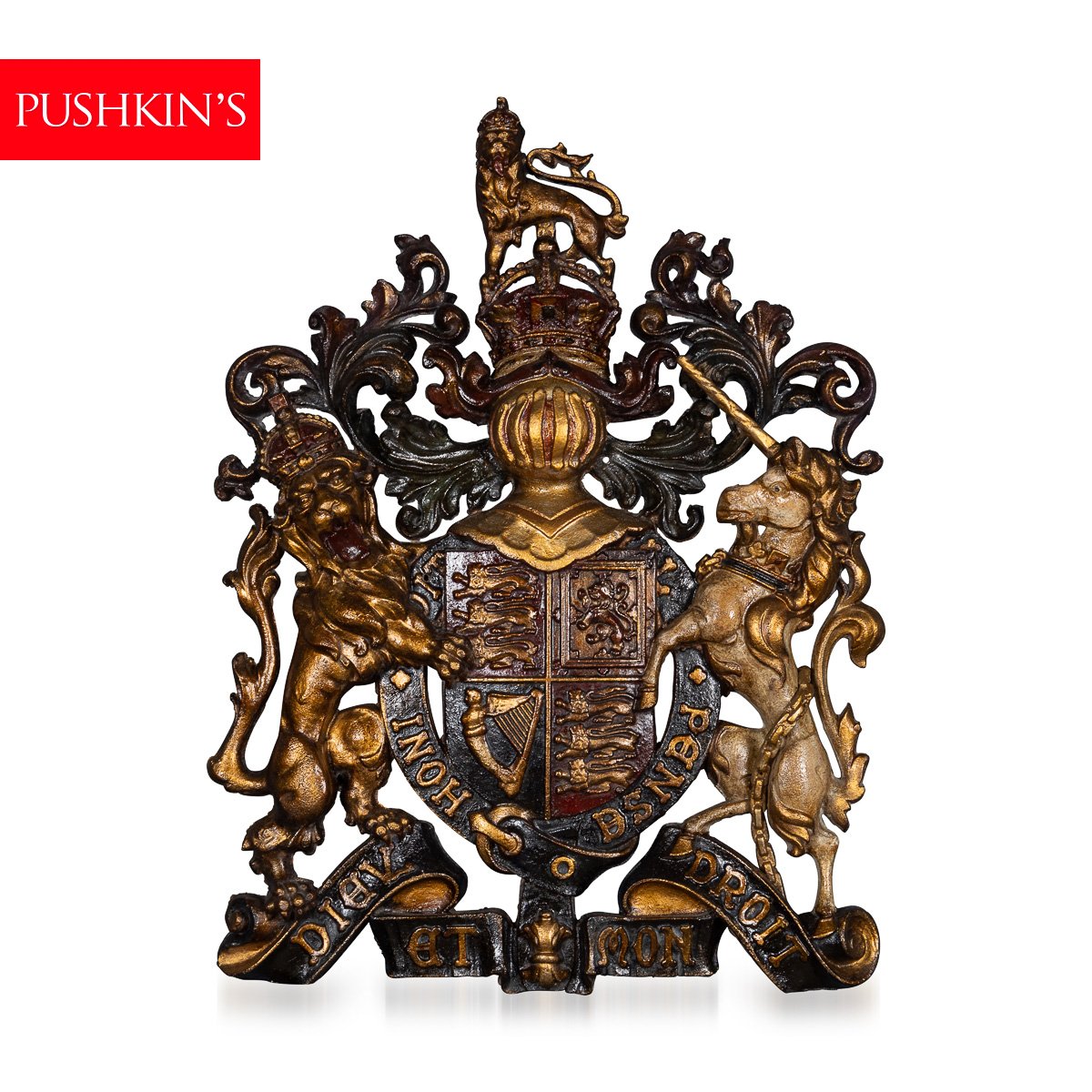 PUSHKINS.COM - D11100 - ANTIQUE 20thC VICTORIAN CAST IRON ROYAL WARRANT c.1900 - 02.jpg