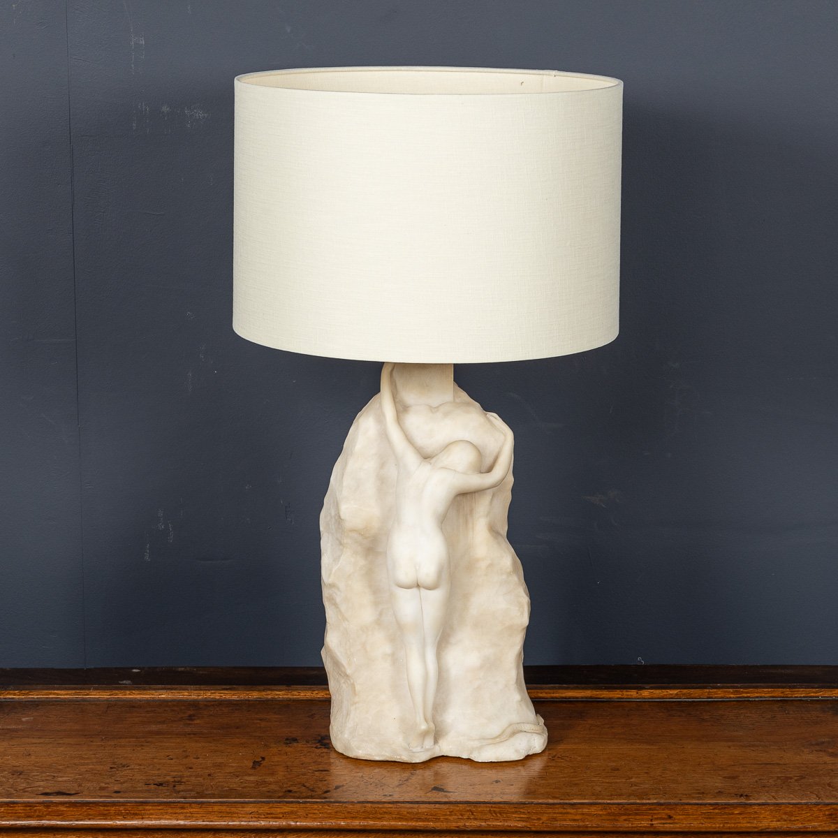PUSHKINS.COM - D11139 - ANTIQUE 20thC ART DECO CARVED WHITE MARBLE LAMP c.1920 - 05.jpg
