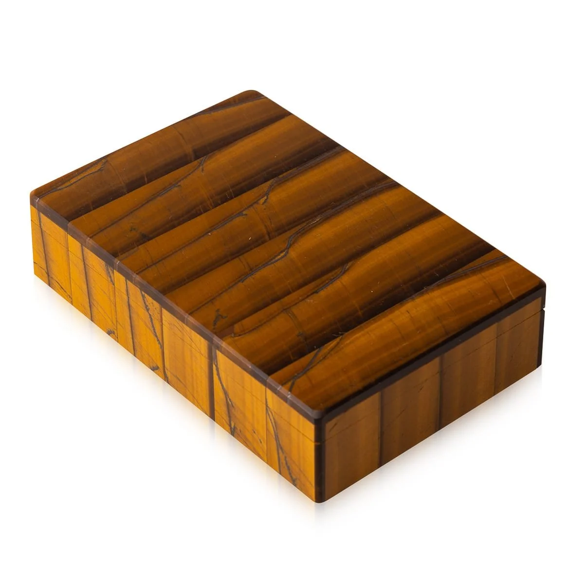 PUSHKINS.COM - D11814 - VINTAGE 20thC TIGERS EYE STONE BOX c.1960 - 04.jpg