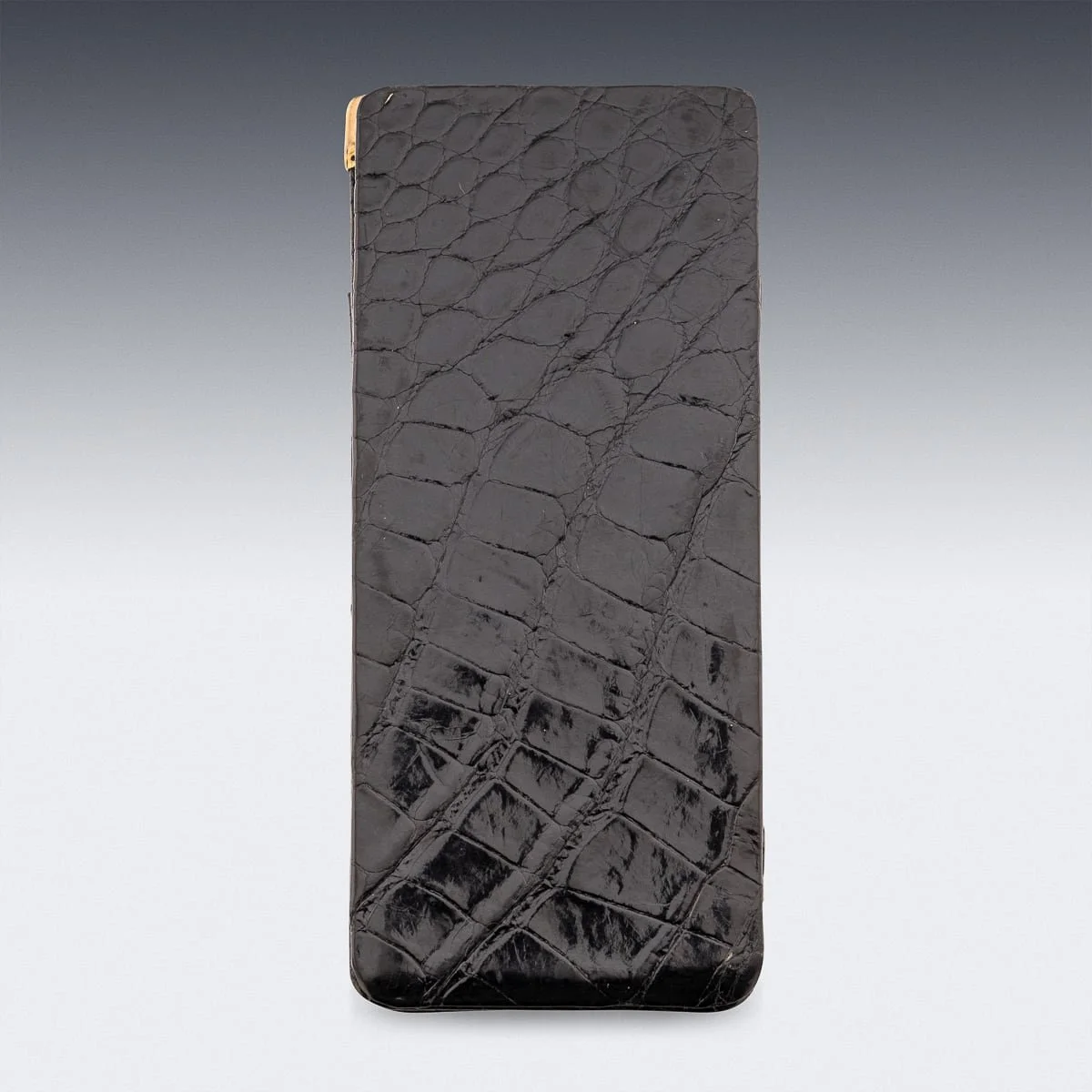PUSHKIN'S - 20thC BRITISH SOLID GOLD & BLACK CROCODILE LEATHER CIGAR CASE, ALFRED DUNHILL - 4.jpg