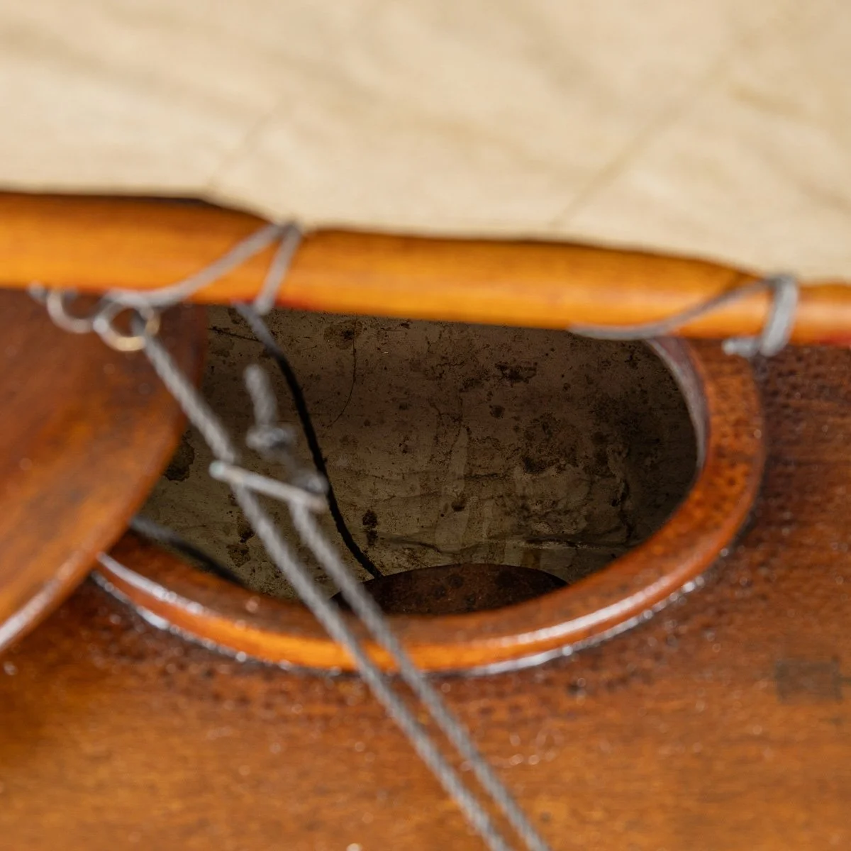 PUSHKINS.COM - B11426 - ANTIQUE 20thC LARGE ENGLISH CARVED HULL POND YACHT c.1920 - 44.jpg