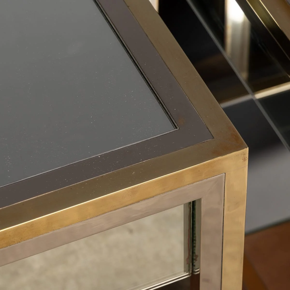 PUSHKINS.COM - Z12104 - 20thC PAIR OF BRASS, CHROME & GLASS SIDE TABLES BY BELGO CHROM, BELGIUM c.1970 - 17.jpg