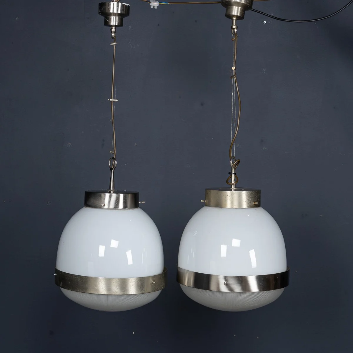 PUSHKINS.COM - D11345 - 20thC ITALIAN PAIR OF %22DELTA%22 OPALINE PENDANT LIGHTS BY SERGIO MAZZA c.1960 - 03.jpg