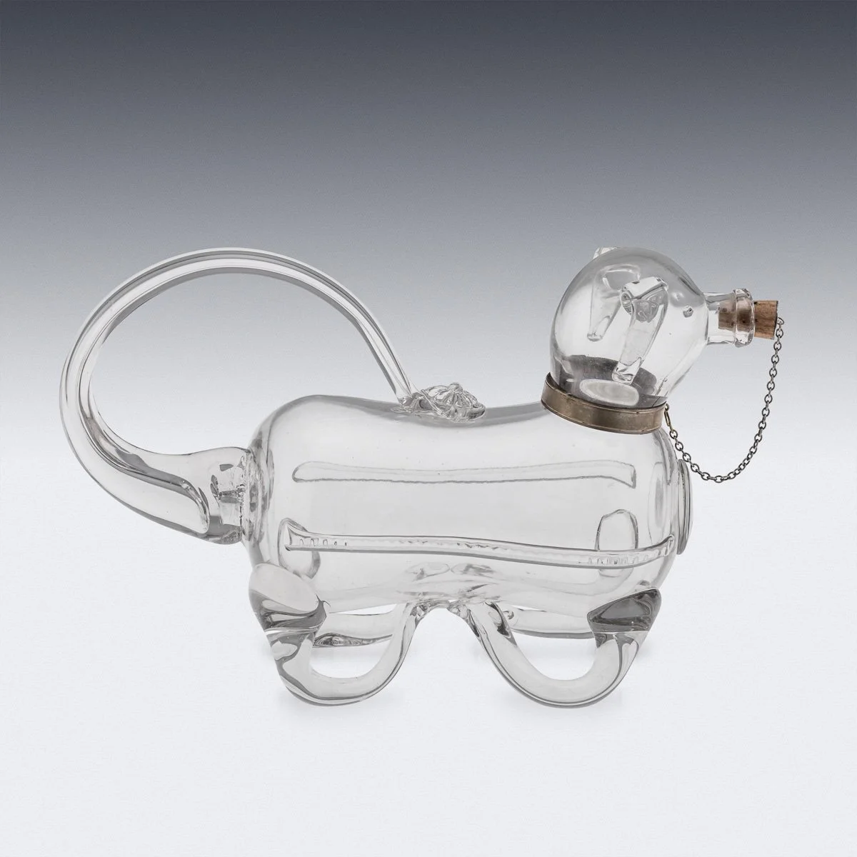 PUSHKINS.COM - C11782 - ANTIQUE 19thC VICTORIAN SILVER PLATE, BRASS & GLASS NOVELTY DOG CLARET JUG c1890 - 06.jpg