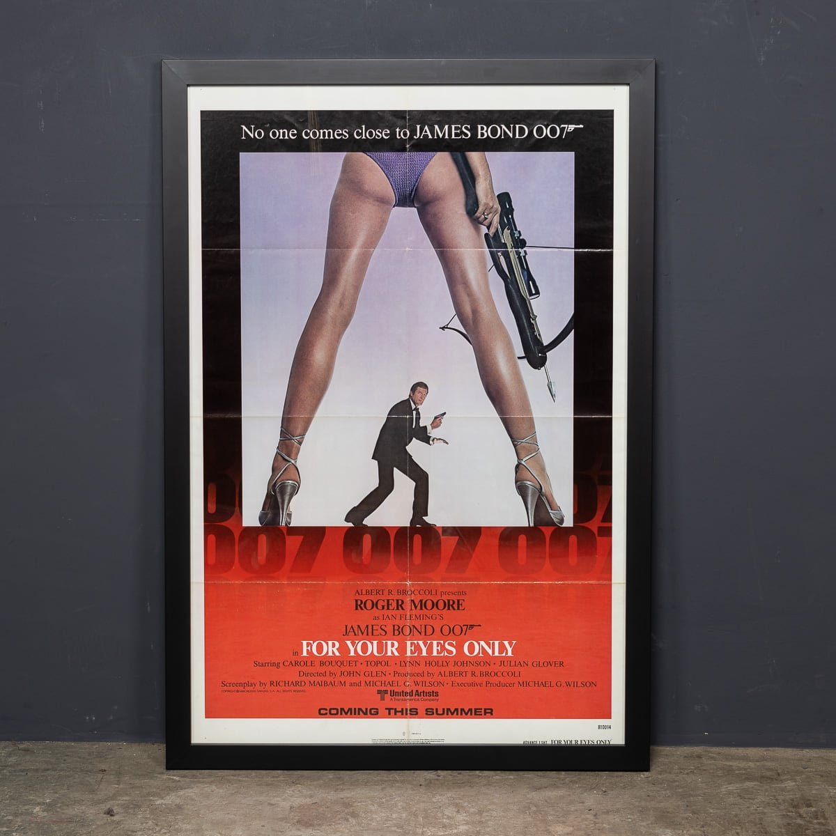 PUSHKINS.COM - ORIGINAL JAMES BOND 'FOR YOUR EYES ONLY' FRAMED POSTER c.1981 - 2.jpg