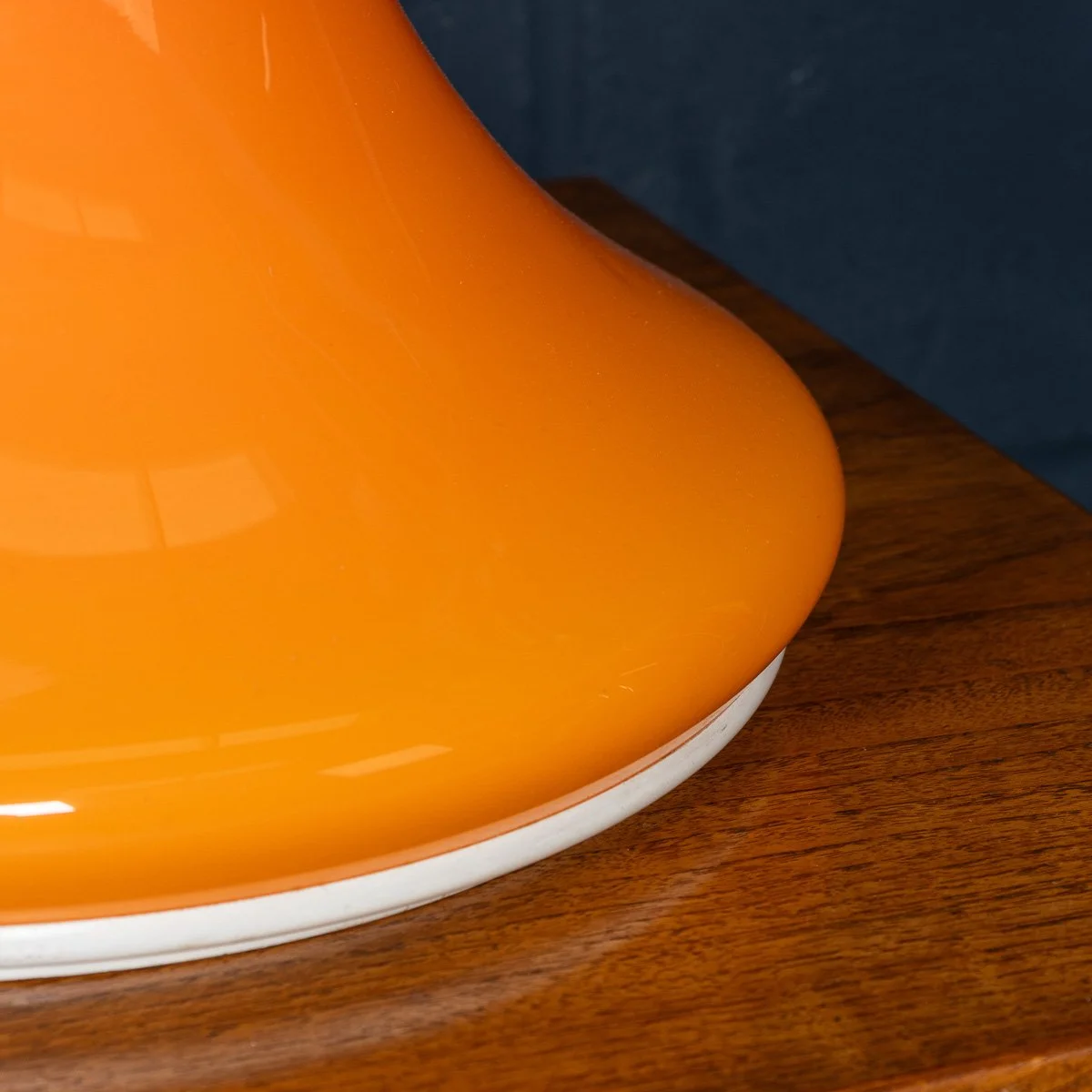 PUSHKINS.COM - B11446 - VINTAGE 20thC ITALIAN WHITE & ORANGE GLASS TABLE LAMP c.1970 - 13.jpg