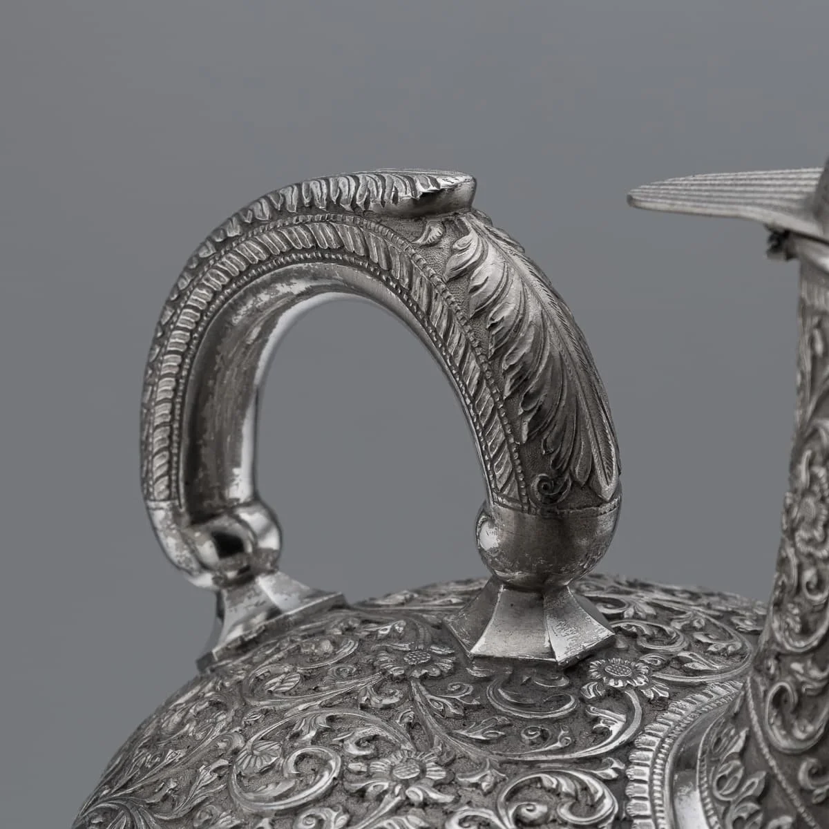 PUSHKINS.COM - A00251 - ANTIQUE 20thC INDIAN KUTCH SOLID SILVER WATER JUG : EWERATTRIBUTED TO OOMERSI MAWJI c.1900 - 17.jpg