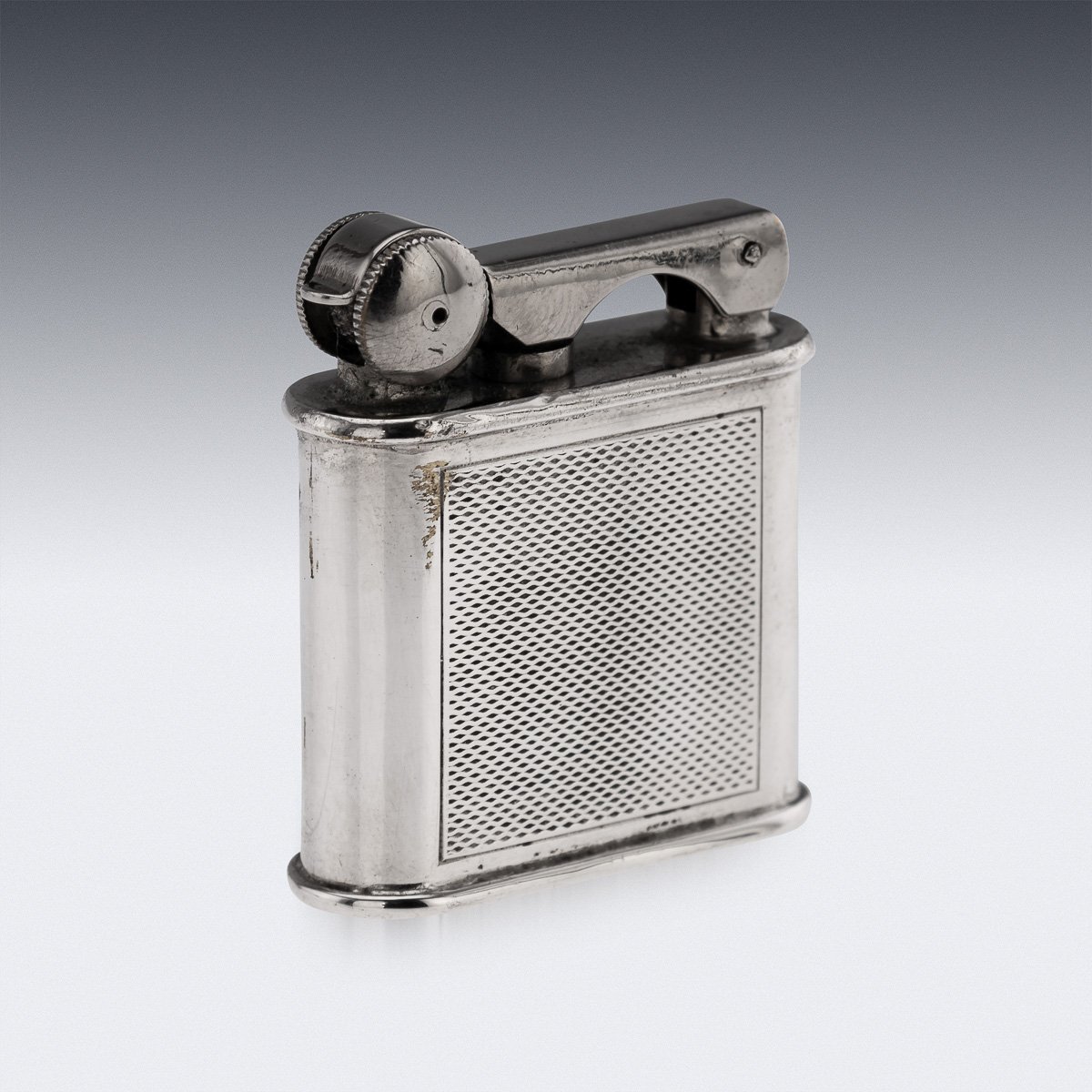 PUSHKINS.COM - J9836 - 20thC FRENCH CHROME PLATED NOVELTY 'SKIIER' LIGHTER BY ARTHUS BERTRAND c.1950 - 05.jpg