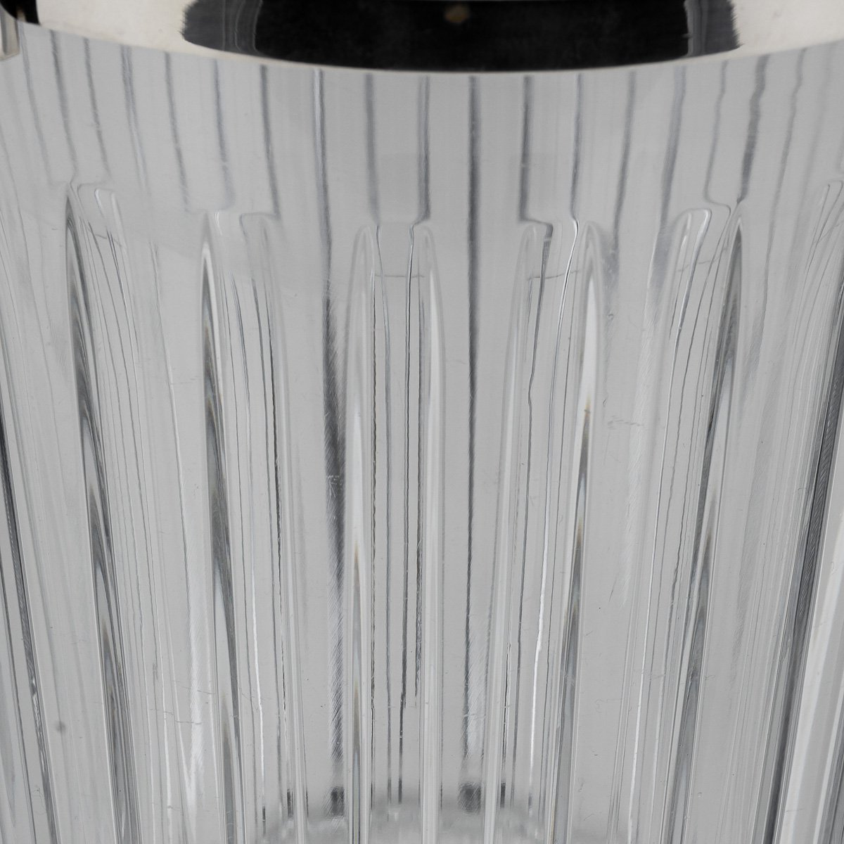 PUSHKINS.COM - D11363 - STUNNING 20thC FRENCH SILVER PLATED & BACCARAT GLASS WINE COOLER c.1960 - 12.jpg