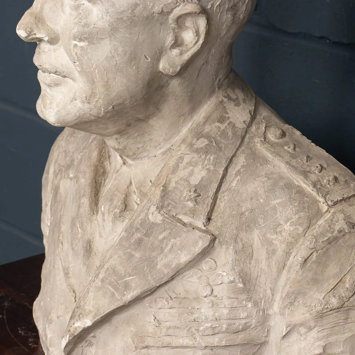 PUSHKINS.COM - B12780d - ANTIQUE 20thC ITALIAN PLASTER PORTRAIT BUST OF PIETRO BADOGLIO (1871-1956) - 13.jpg
