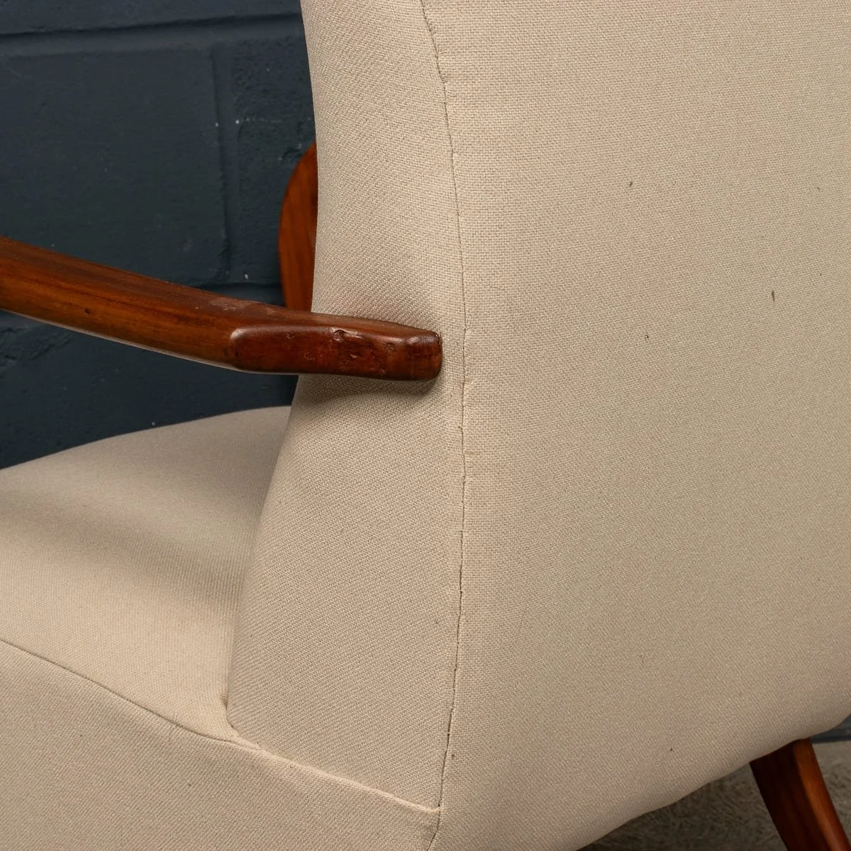 PUSHKINS.COM - B12786d - VINTAGE 20thC ITALIAN WHITE FABRIC ARMCHAIR IN THE MANNER OF PAOLO BUFFA c.1960 - 19.jpg