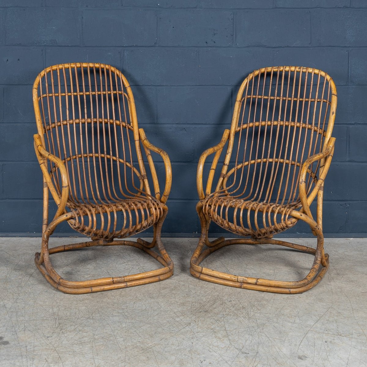 PUSHKINS.COM - B11239 - 20thC ITALIAN PAIR OF WICKER ARMCHAIRS BY TITO AGNOLI c.1960 - 03.jpg