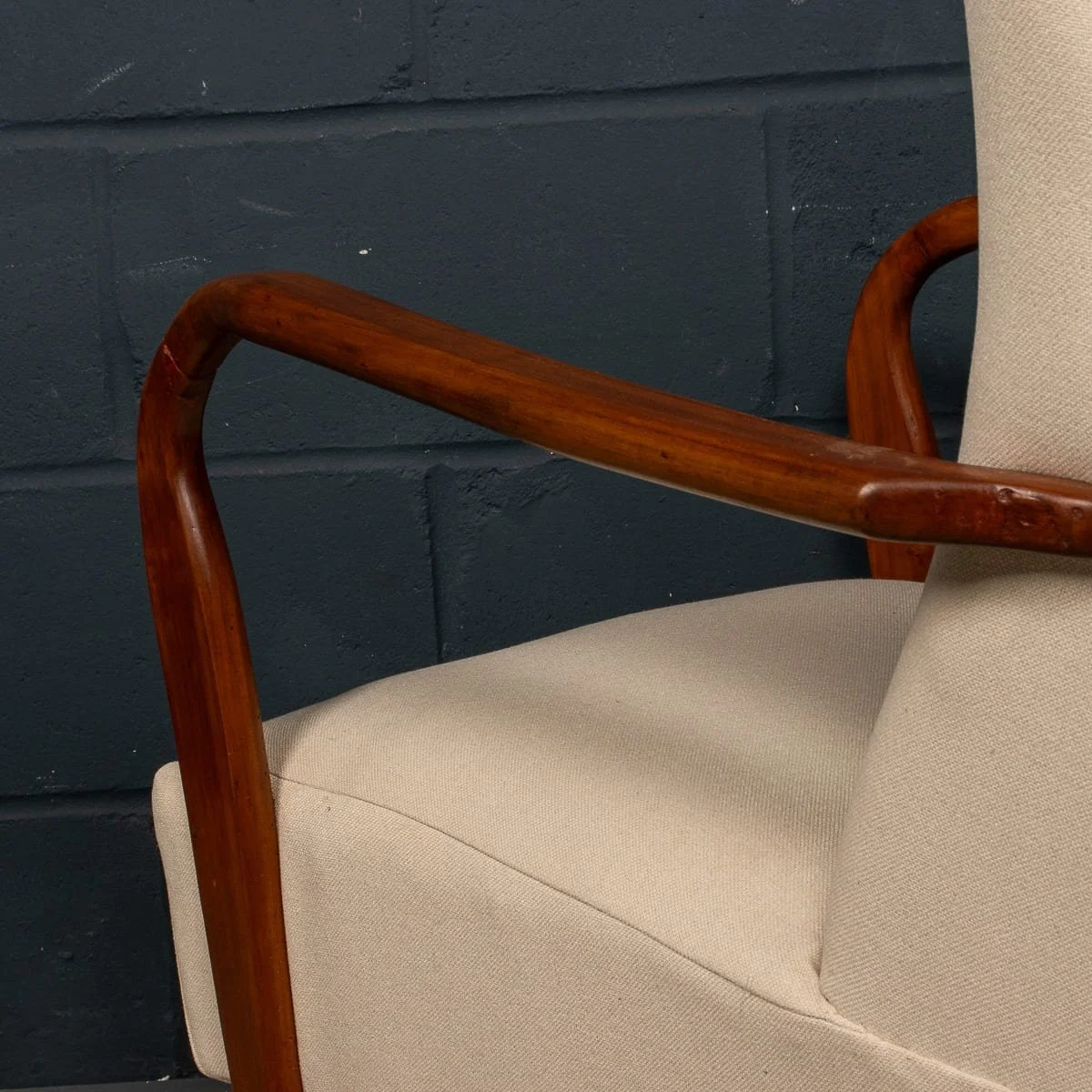 PUSHKINS.COM - B12786d - VINTAGE 20thC ITALIAN WHITE FABRIC ARMCHAIR IN THE MANNER OF PAOLO BUFFA c.1960 - 18.jpg
