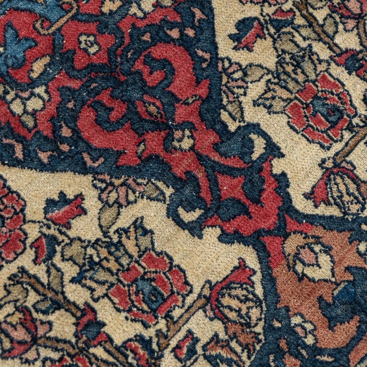 ANTIQUE 20thC RARE HANDMADE PERSIAN ISFAHAN MOBARAKEH RUG c.1900 ...