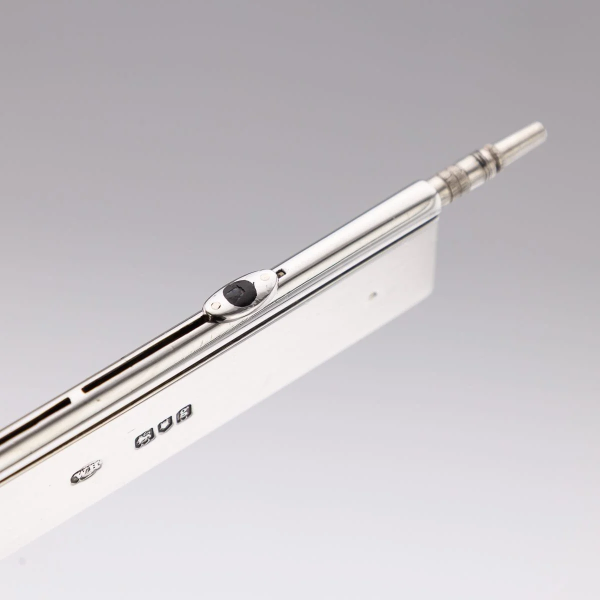 PUSHKINS.COM - J9838 - ANTIQUE 20thC EDWARDIAN SOLID SILVER COMBINATION PENCIL:RULER:PEN, LONDON c.1902 - 09.jpg