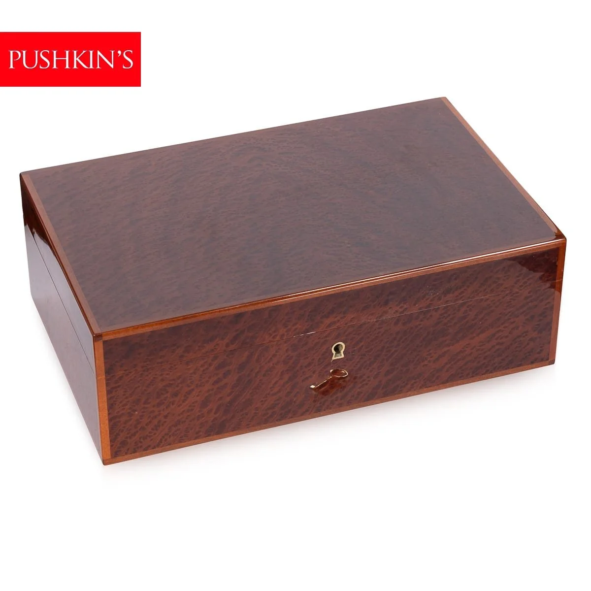 PUSHKINS.COM - B12031 - VINTAGE 20thC BURR WALNUT CIGAR HUMIDOR BY DUNHILL, ENGLAND - 02.jpg