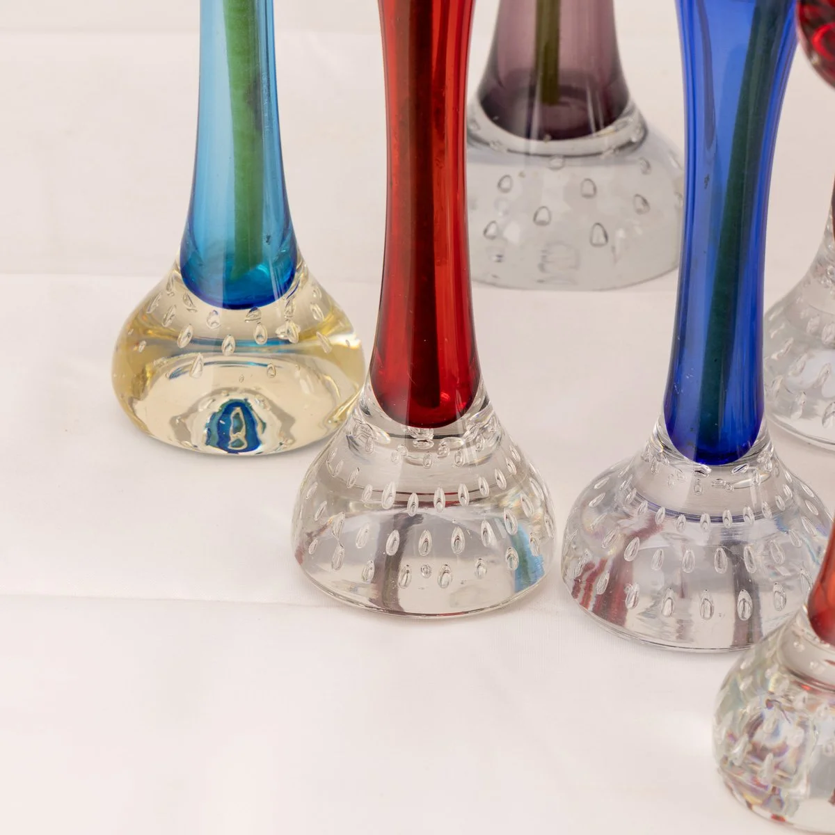 PUSHKINS.COM - Z12143 - 20thC SWEDISH COLLECTION OF TWENTY THREE HANDBLOWN GLASS BUBBLE VASES c.1950 - 05.jpg